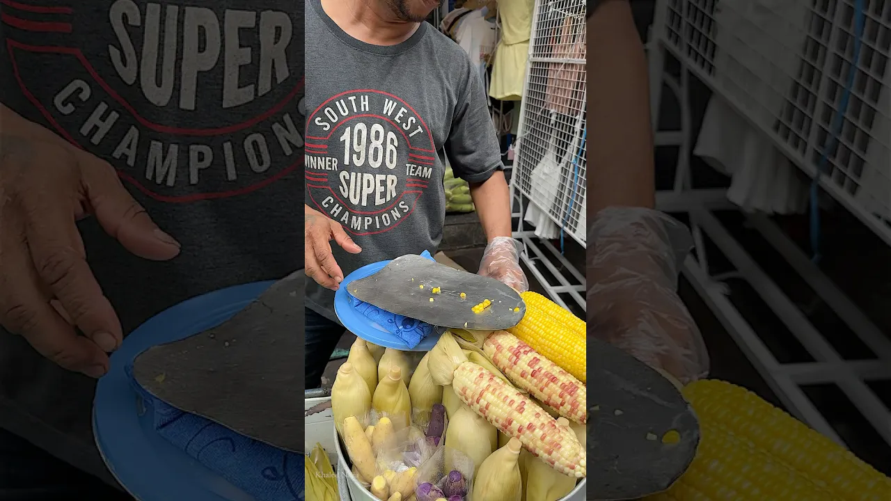 Golden Sweet Corn, Perfectly Peeled in Bangkok