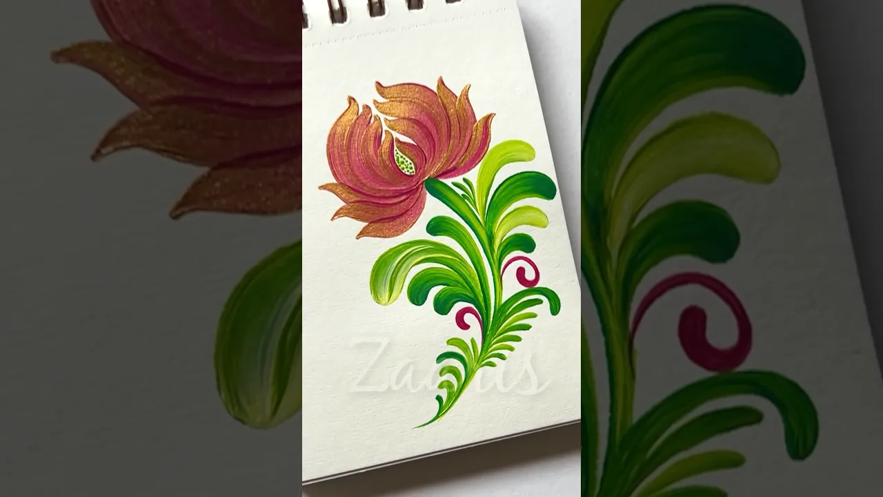 1018 💖🫶🎨💯Simple flower painting using acrylic🎨 #flowerpainting #shorts #art