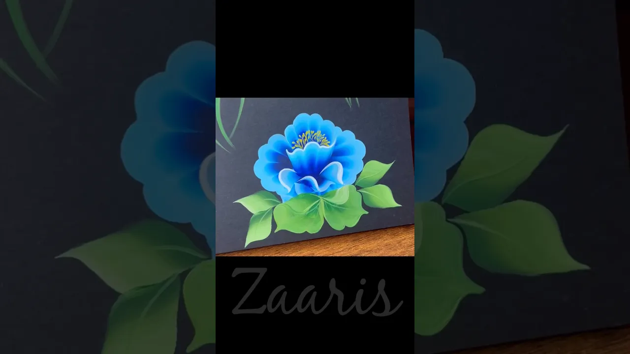 152 💙🩵one stroke painting technique 🖌️🎨 #shorts #viral #onestroke #viral #art #drawing #yt
