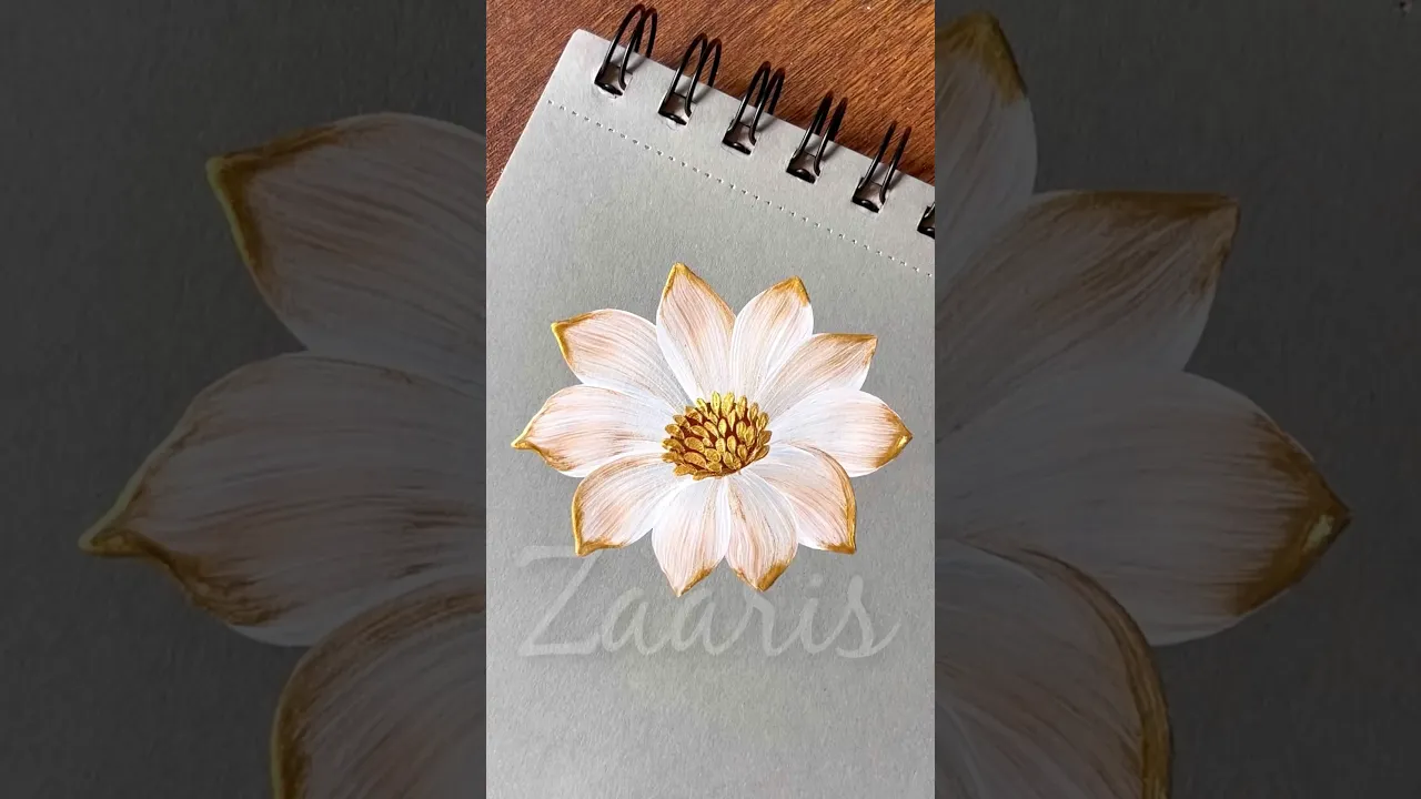 1010 🎨🫶💯🎉Easiest flower painting using acrylic 🎨 #flowerpainting #shorts #art