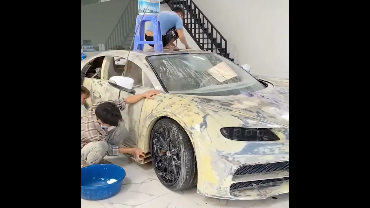 Unbelievable Bugatti Built in a Small Workshop Talented Boys Making Supercar