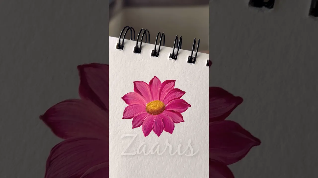 324 Acrylic painting 🖌️🌸💖 #drawing #beginnerfriendly #art