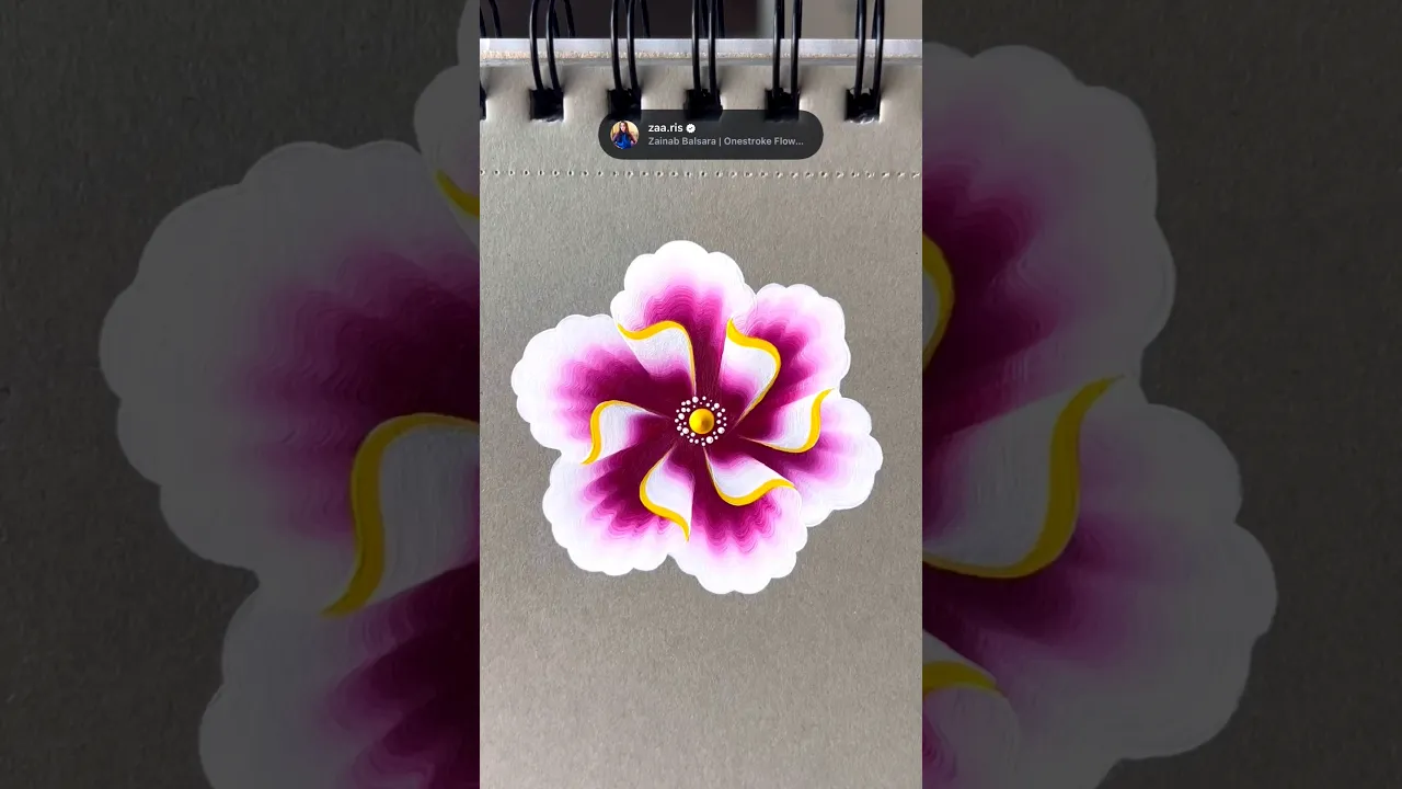 468 🩷🌸Stunning 3D One Stroke, PINK acrylic flower painting ideas 🫶🏻🎨🖌️💯✅🌸