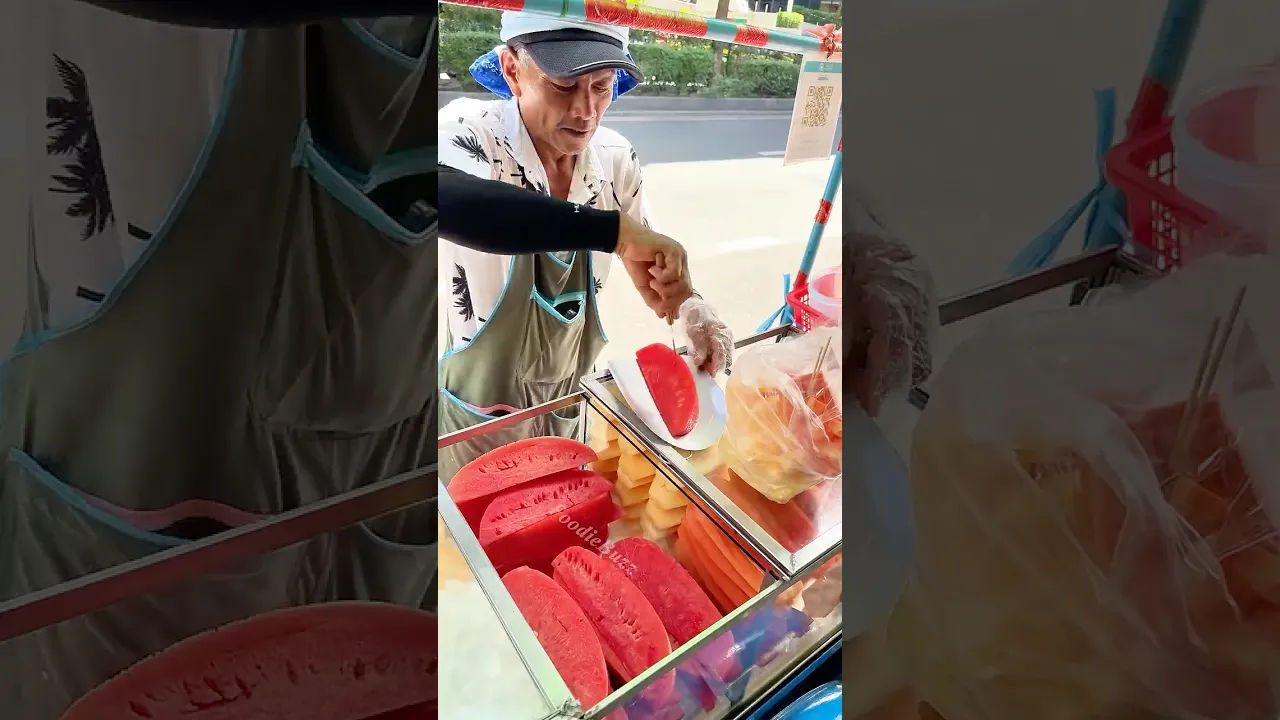 Friendly Uncle Selling Fresh Fruit in Thailand