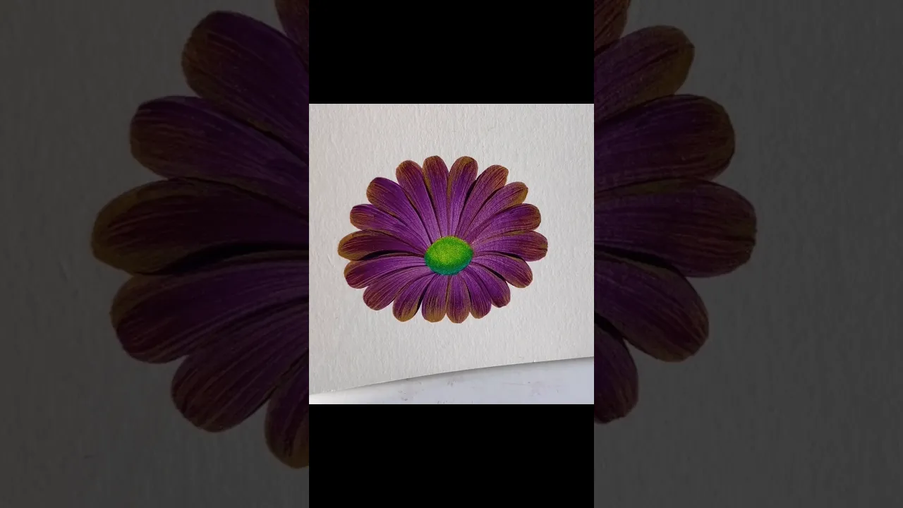 320 💜VIOLET & GOLD 🖌️🎨💯👌 #ytshorts #acrylicpainting #onestrokepainting