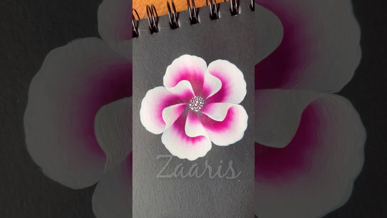 1122 💖🌺🎨🎉💯✨ Easiest Onestroke flower painting using acrylic paints and a angular brush ✨💖 #shorts