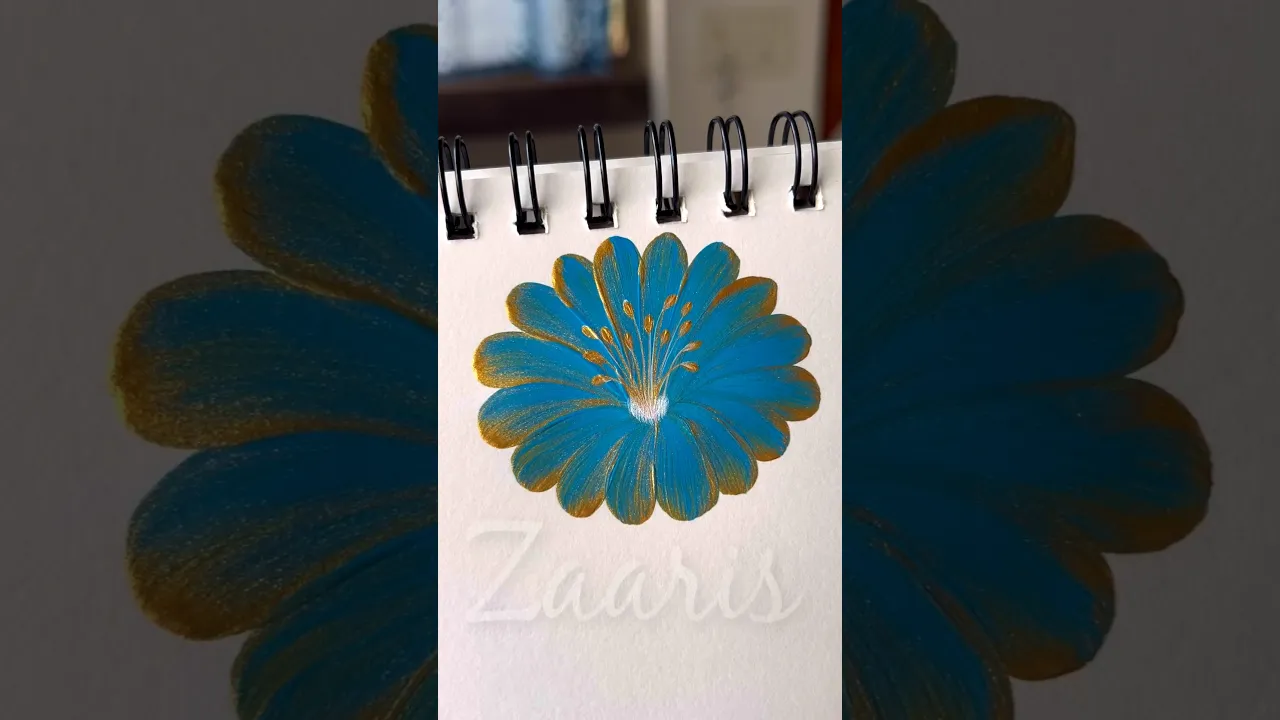487 💙💛 BEGINNER ART ｜ OneStroke flower 🖌️🎨