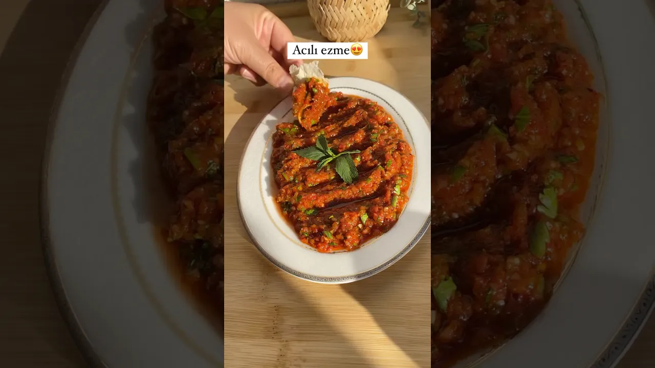 Acılı ezme😍 #food #globalcuisine #recipe #globalfood #cooking #tarif #yemektarifleri #global