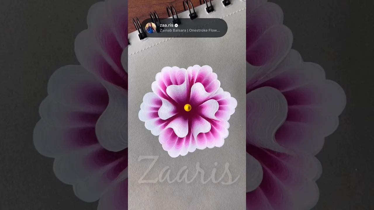 494 💖🌺🎨🫶👌 Beautiful 3D one stroke acrylic flower painting🫶👌🎨💯💖