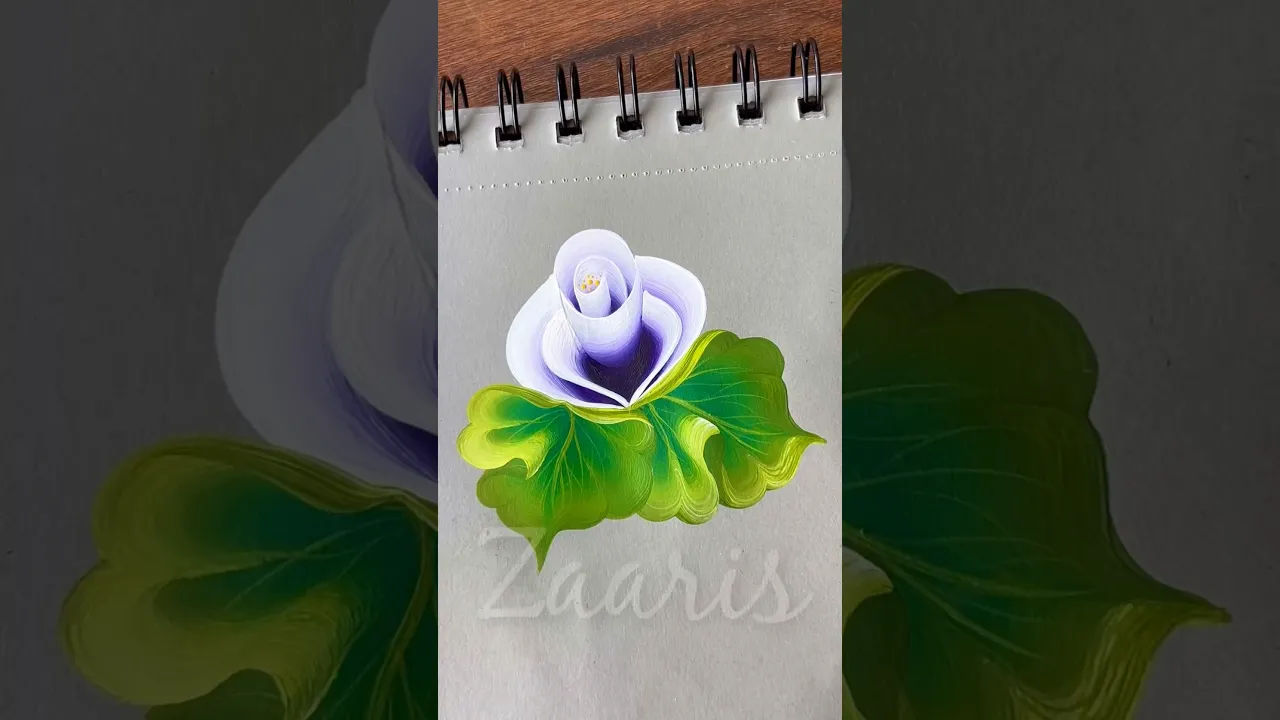 457 PURPLE Flower satisfying acrylic painting 👌🎨💯💜 #shorts #satisfying