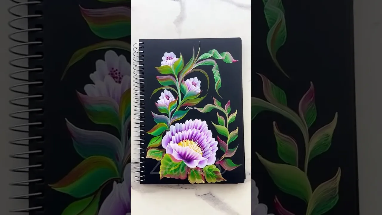 1277 💜🌺🌿Beautiful Onestroke 3D ACRYLIC PAINTING 🎨💯🫶💞🩷✨ #shorts