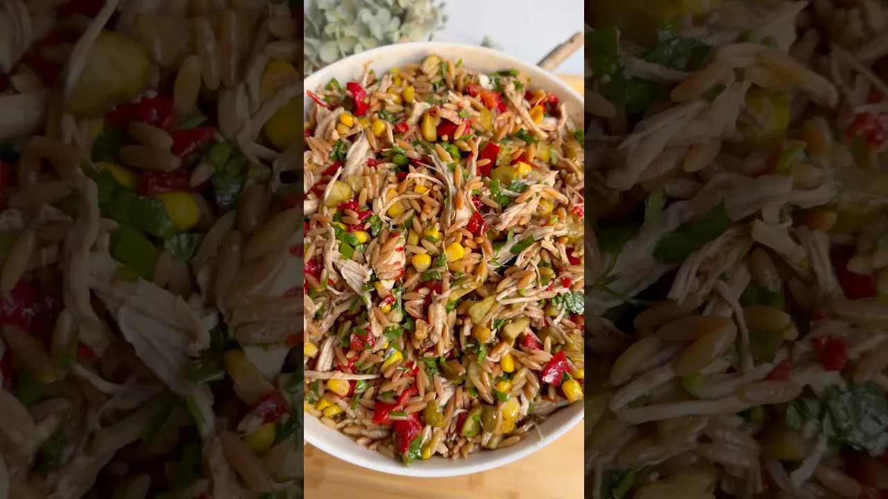 Yemelere doyamayacağınız Tavuklu Şehriye Salatası😍Tarif yorumda✍️ #food #salata #globalcuisine