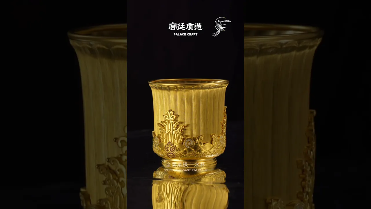 Exquisite Handcrafted Gold Cup ✨ Luxury Artisan Craftsmanship for Everyday Elegance