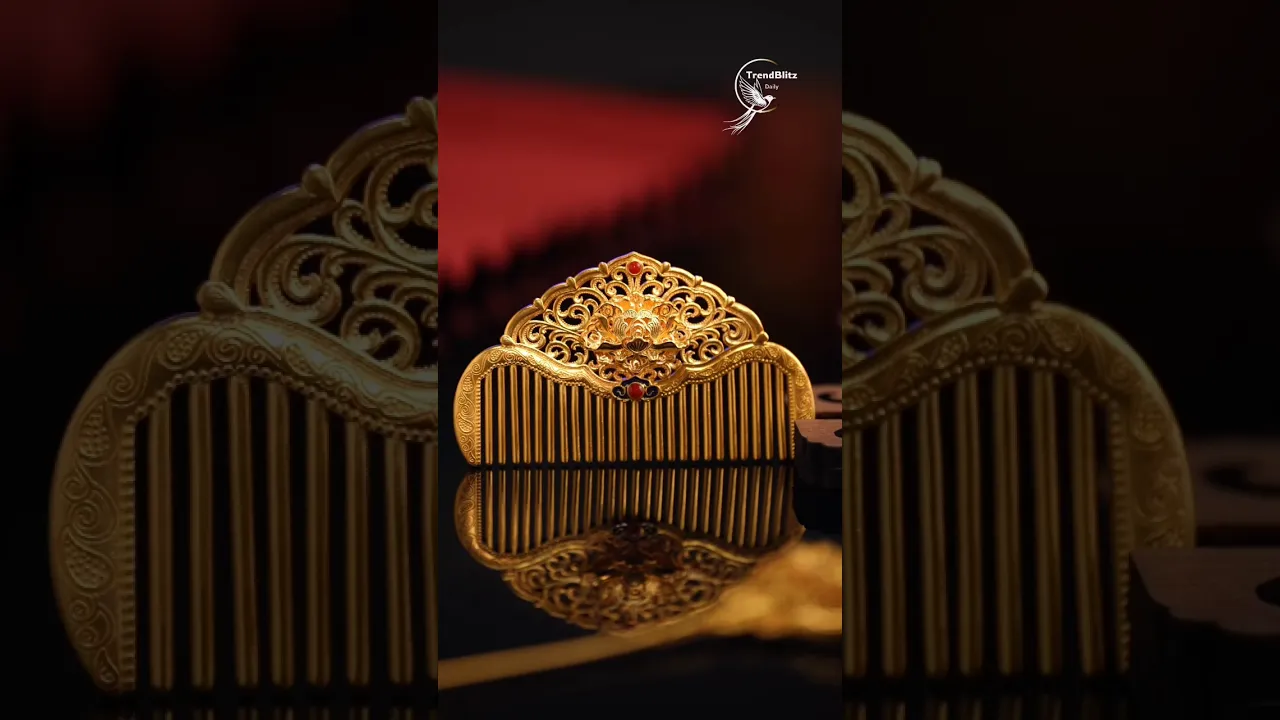 Handmade Gold Comb Art ✨ 60 Day Cloisonné & Filigree Luxury Craft Process Revealed
