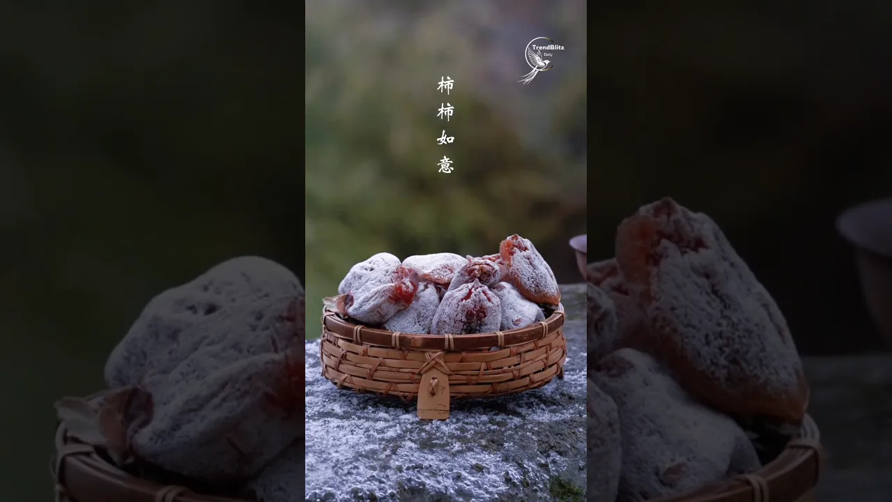 🍂 Traditional Sun Dried Persimmons Process ｜ Ancient Sweet Preservation Craft & Rural Food Culture
