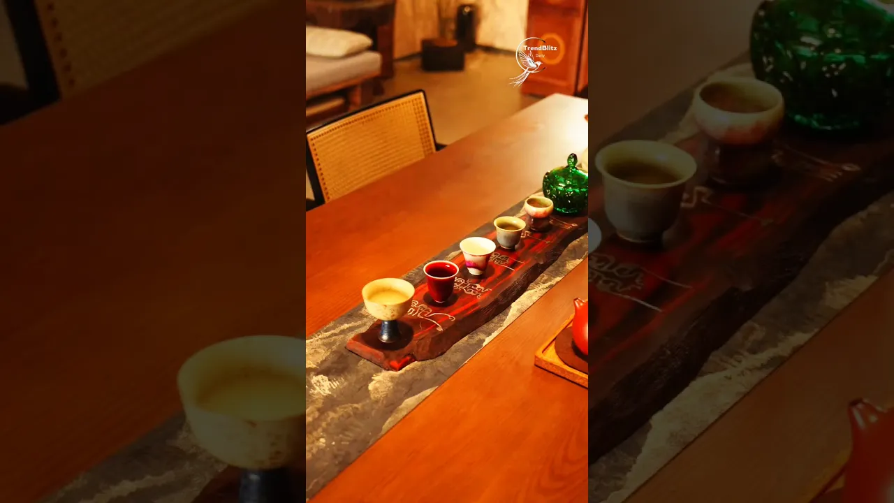Ancient Tin Inlay Art on Tea Stand ｜ Elite Chinese Luxury Craft & Heritage Design