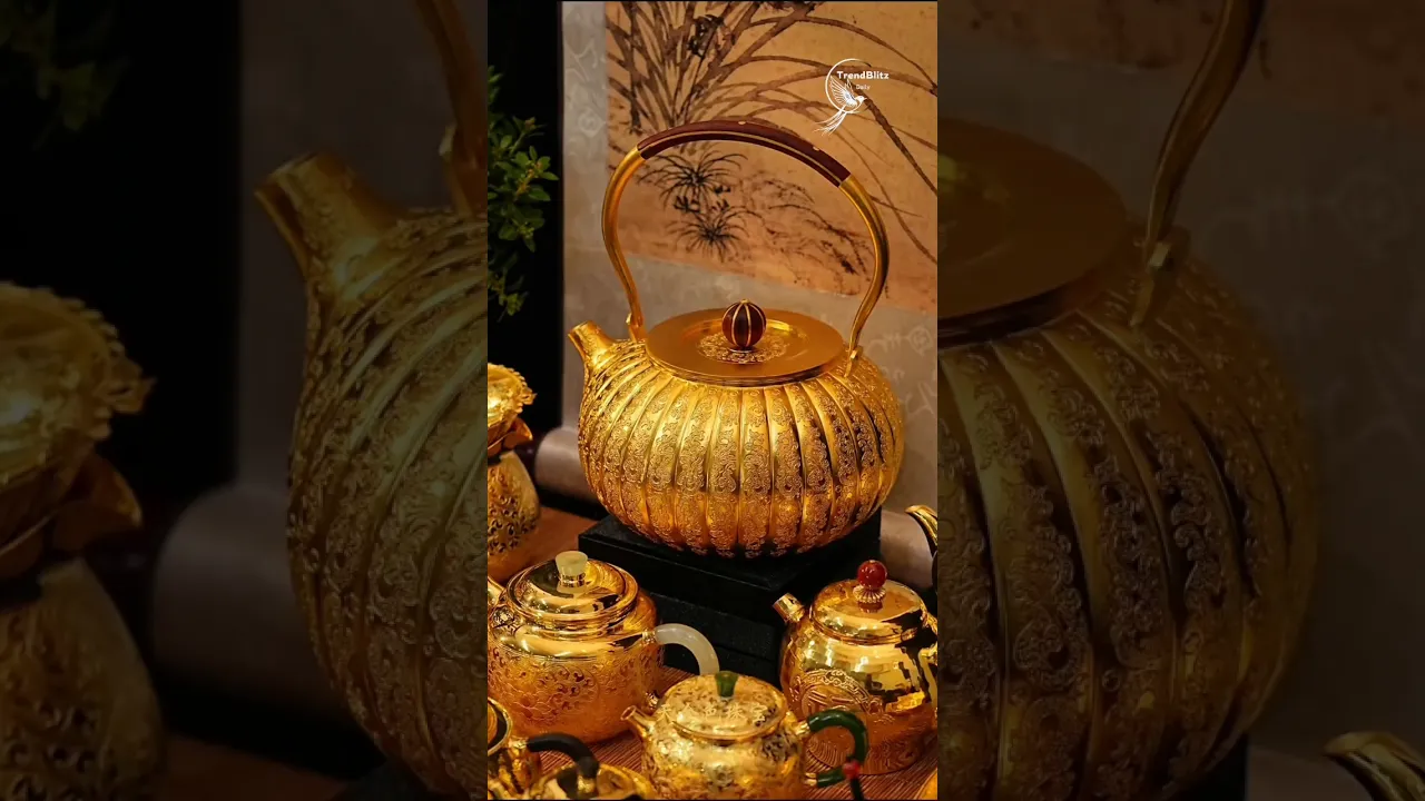 1KG Pure Gold Teapot Masterpiece 🏆 Thousand Piece Artisan Craftsmanship Heirloom
