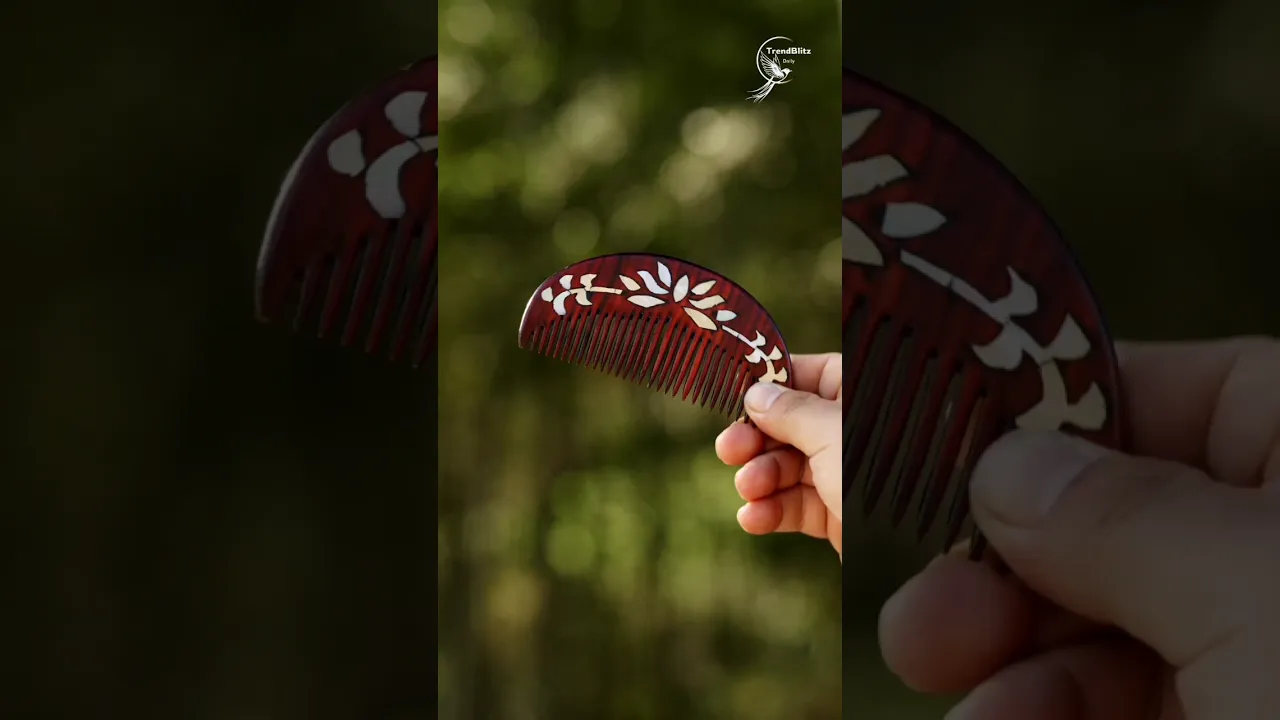 Mother of Pearl Inlaid Wooden Comb Replica ｜ Ancient Craft Symbol of Lifelong Harmony