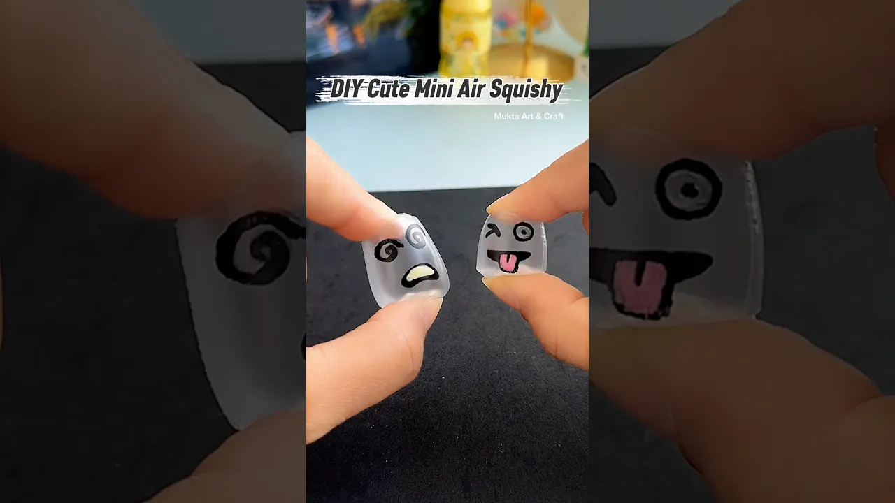 DIY Cute Air Squishy 🤪✨#shorts #art #diy #craft #muktaartandcraft #youtubeshorts