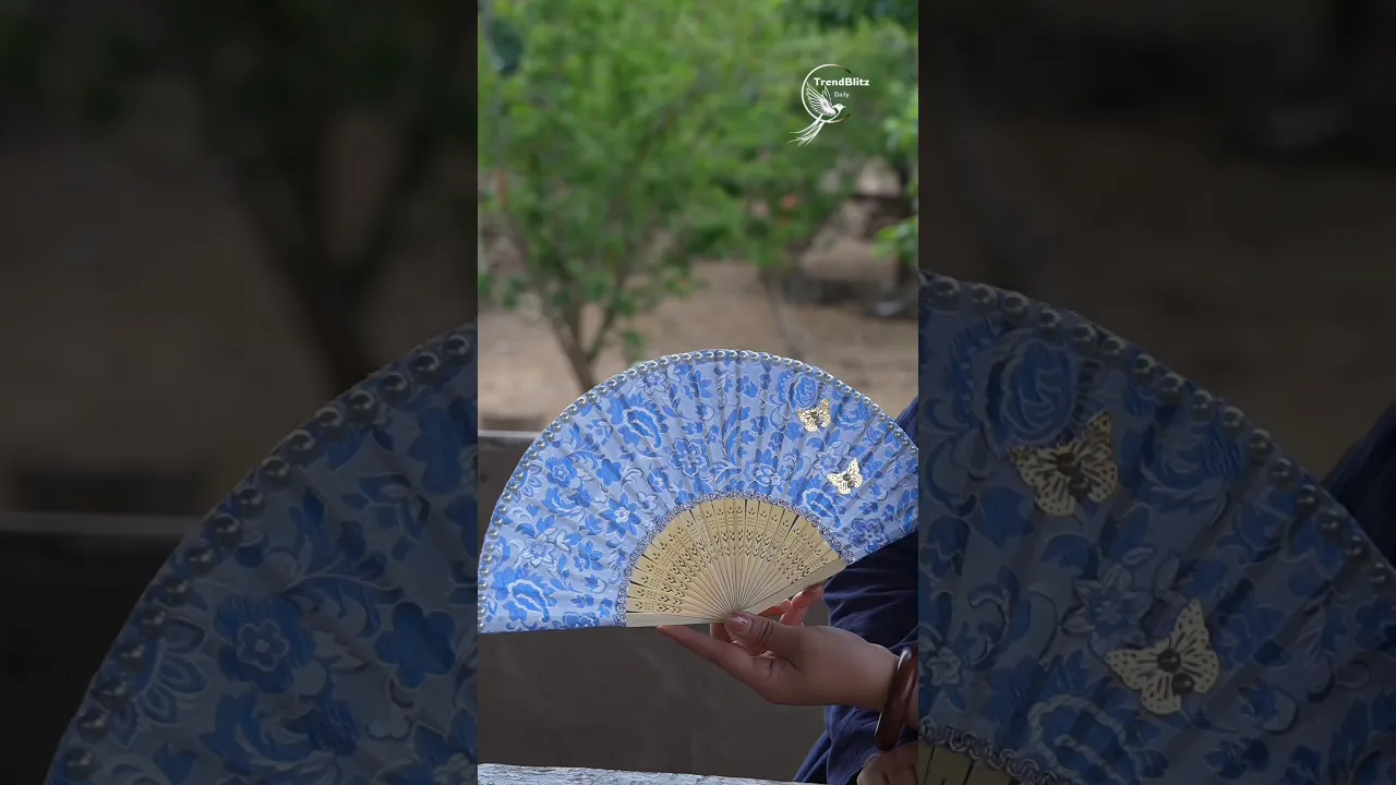 Song Brocade Folding Fan Craft ✨ Ancient Luxury Handmade Art #craft #diy