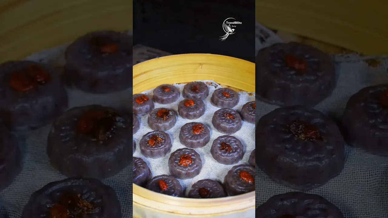Azalea Rice Cake Delight 🍡 Sweet & Sour Mountain Treat #food #recipe