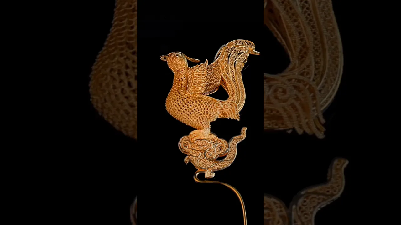 Ming Dynasty Gold Phoenix Hairpins ✨ Ultimate Luxury Filigree Craftsmanship Revealed