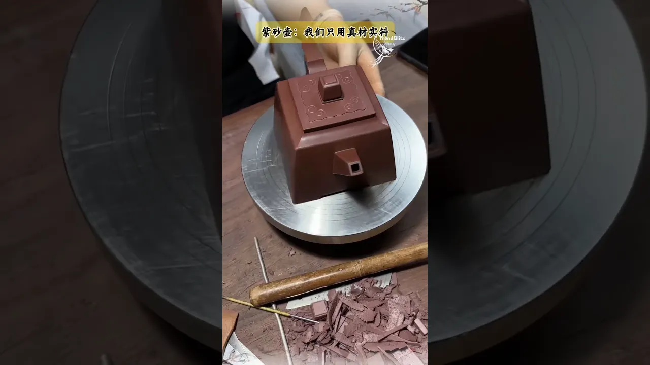 Handmade Square Zisha Teapot Crafting Process 🫖 Traditional Tea Art & Clay Mastery