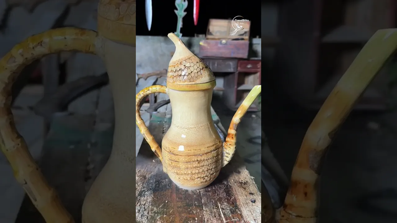Crafting the World's Bamboo Root Teapot & Tasting Fresh Spring Tea