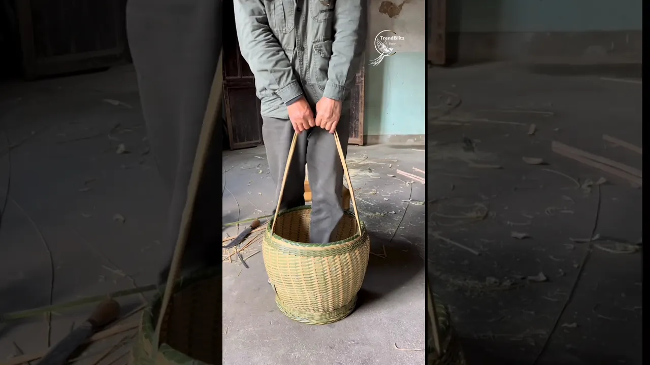 Childhood Tea Picking Memories Reborn in a Handwoven Bamboo Basket ｜ Traditional Heritage Craft