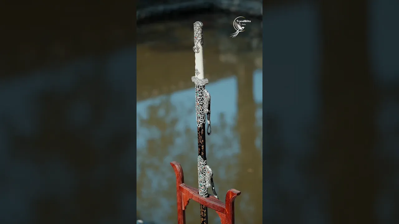Longquan Sword Forging Process ⚔️ Handmade Tang Dynasty Broadsword Gold Silver Craft