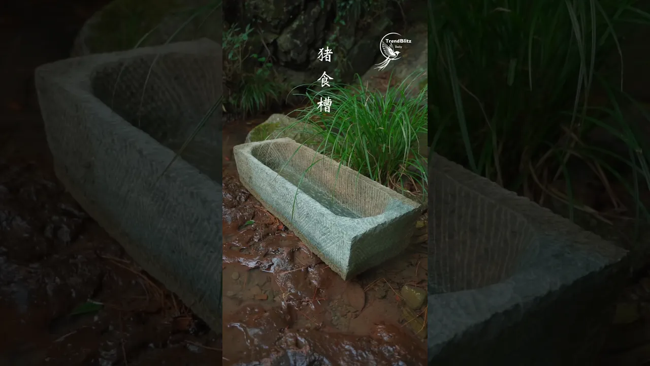 Master Craftsman Recreates a Vintage Stone Pig Trough by Hand ｜ Traditional Stone Carving