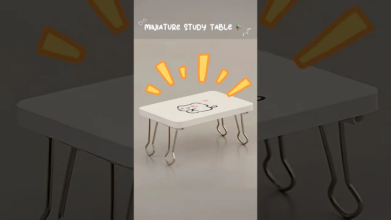 Miniature study table📚✏️✨ #shorts #art #diy #muktaartandcraft #youtubeshorts