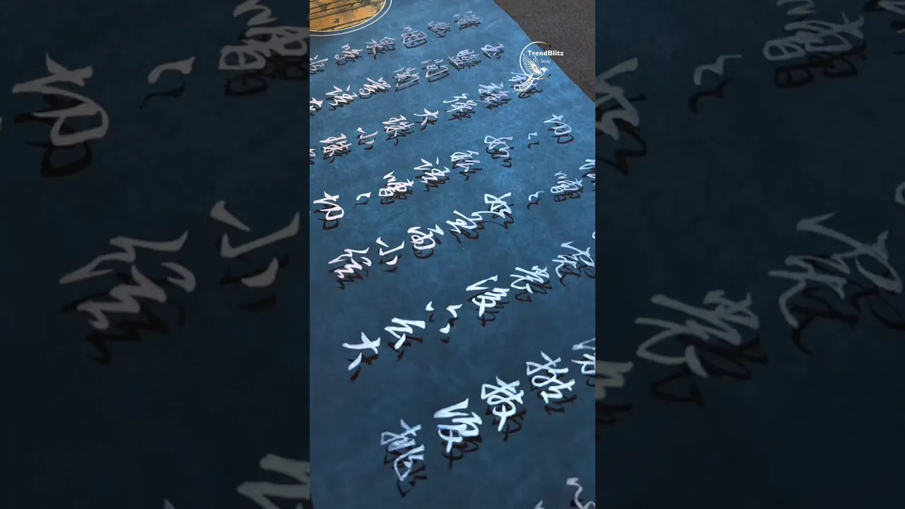 Milky Way Floating Calligraphy Art Inspired by Wen Zhengming’s Elegant Style