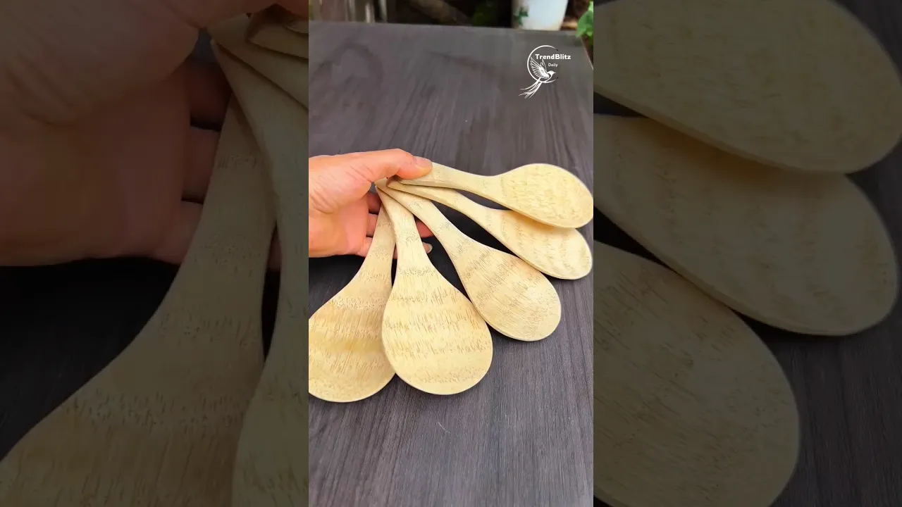 ✦ Handmade Bamboo Root Rice Spoon 🎋 Traditional Woodcraft Carved by Master Craftsmen