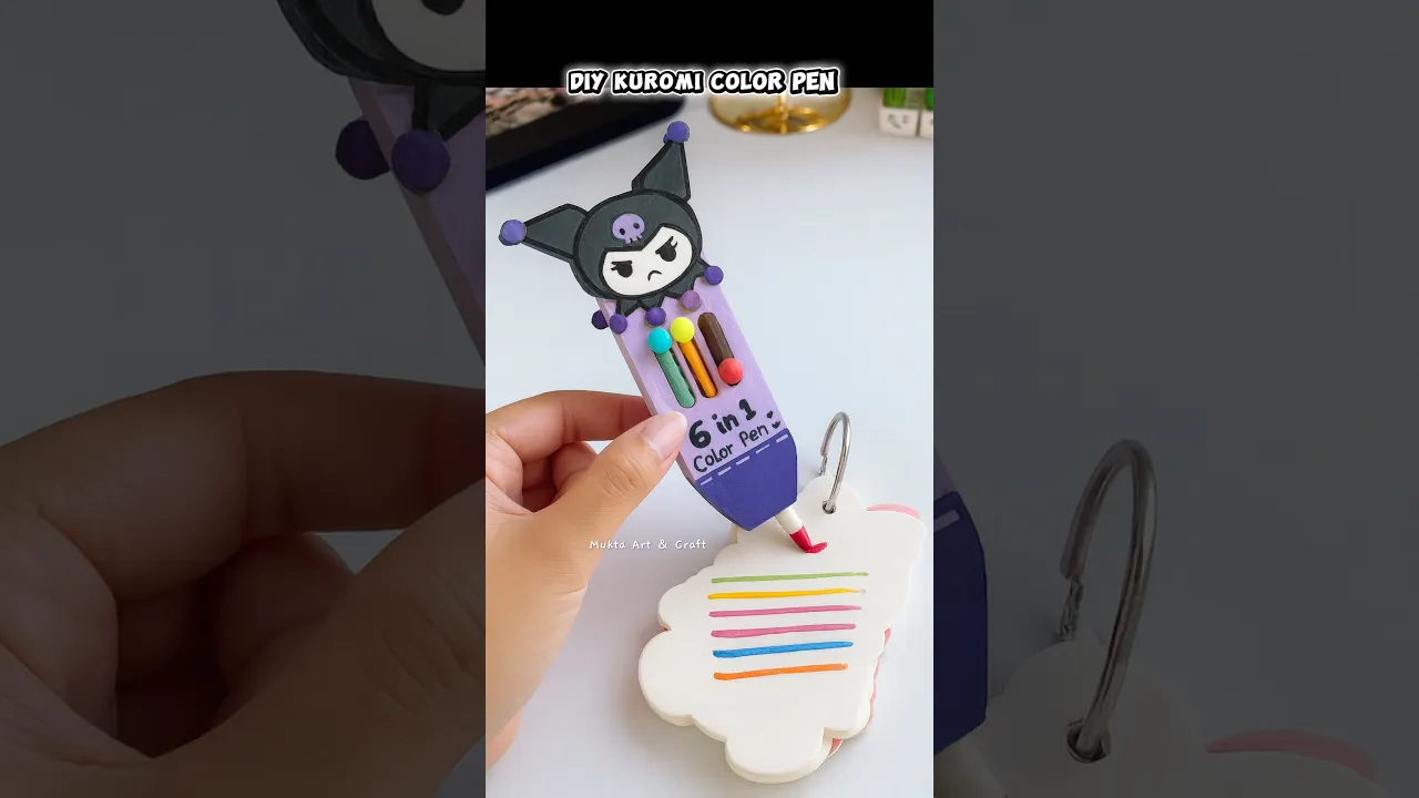 1 Pen 6 colors😱✨New Multicolor Pen #shorts #art #diy #youtubeshorts