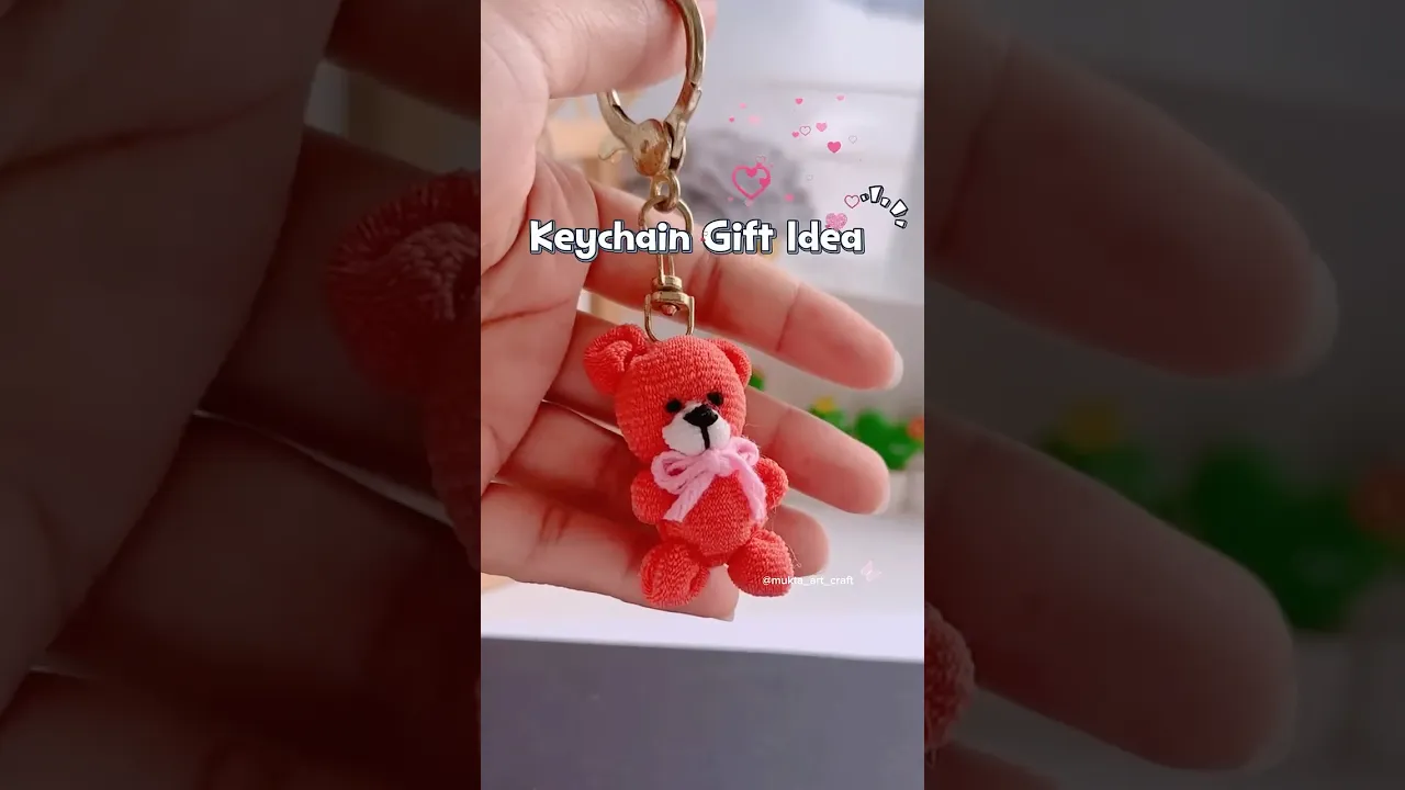 Teddy Bear Keychain Idea✨#shorts #art #diy #muktaartandcraft #youtubeshortsvideo