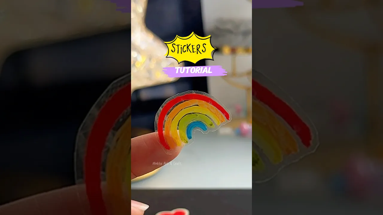 Easy way to make Transparent Stickers 😛✨#shorts #art #diy #craft #youtubeshorts