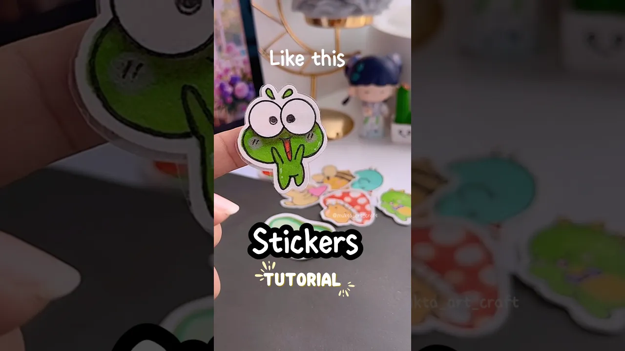 😍Interested in making your own diy stickers ✨#shorts #diy #muktaartandcraft #youtubeshorts