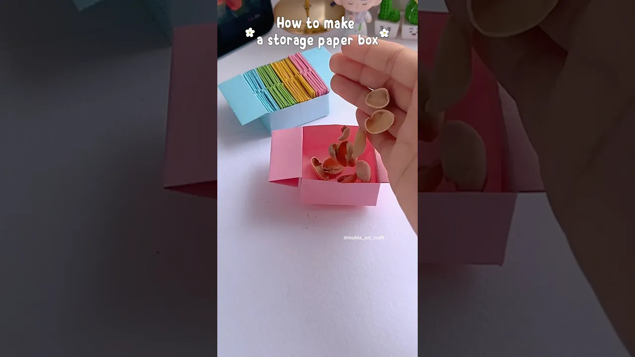 How to make storage paper box 😍✨#shorts #art #diy #muktaartandcraft #youtubeshortsfeature