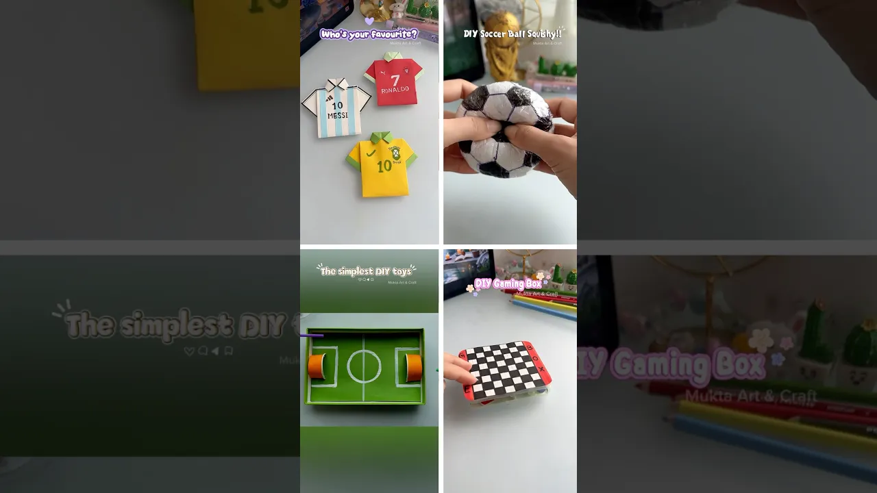 4easy Craft ideas ⚽️✨#shorts #art #diy #craft #football #youtubeshorts