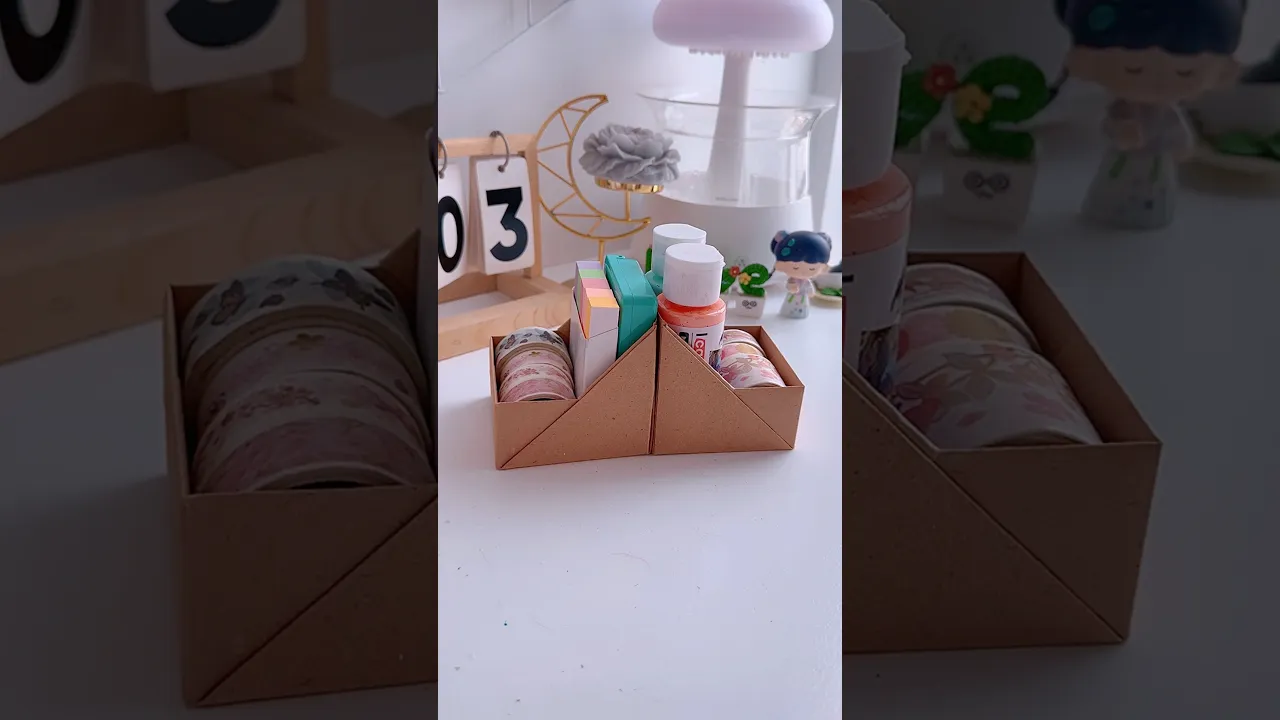 DIY Desk Organizer 😍✨#shorts #art #diy #muktaartandcraft #diy youtubeshorts