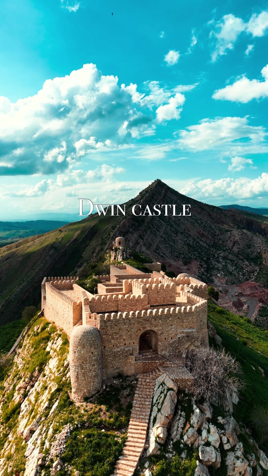 The spectacular view of Dwin castle in Erbil, its considered： home to...