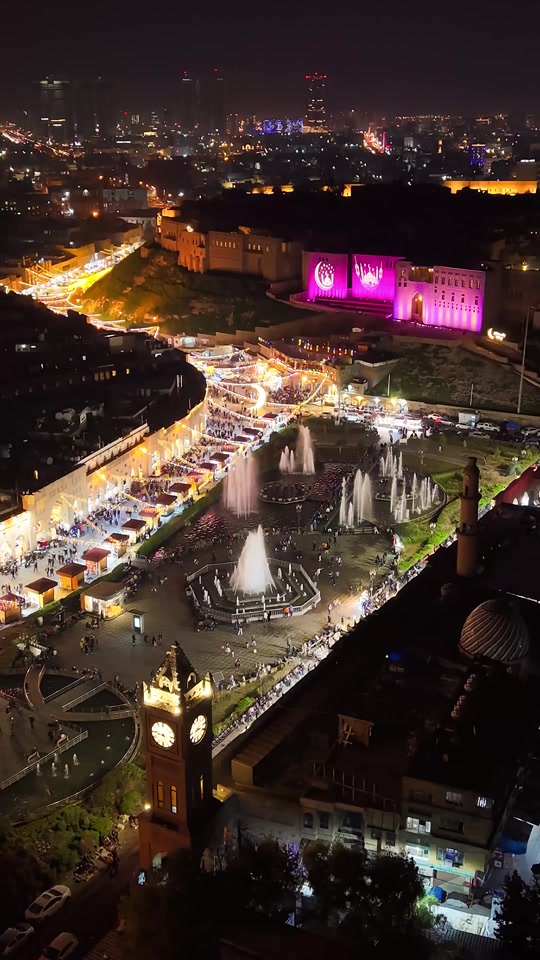 ＂Ramadan nights of Erbil and city tea shops： The pulse of ramadan.＂ 🌙...