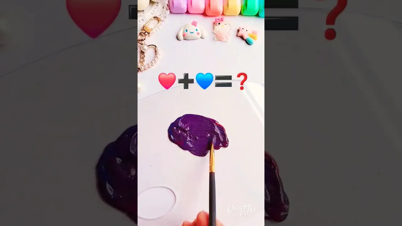 ❤️➕💙🟰❓ #shorts #colormixing
