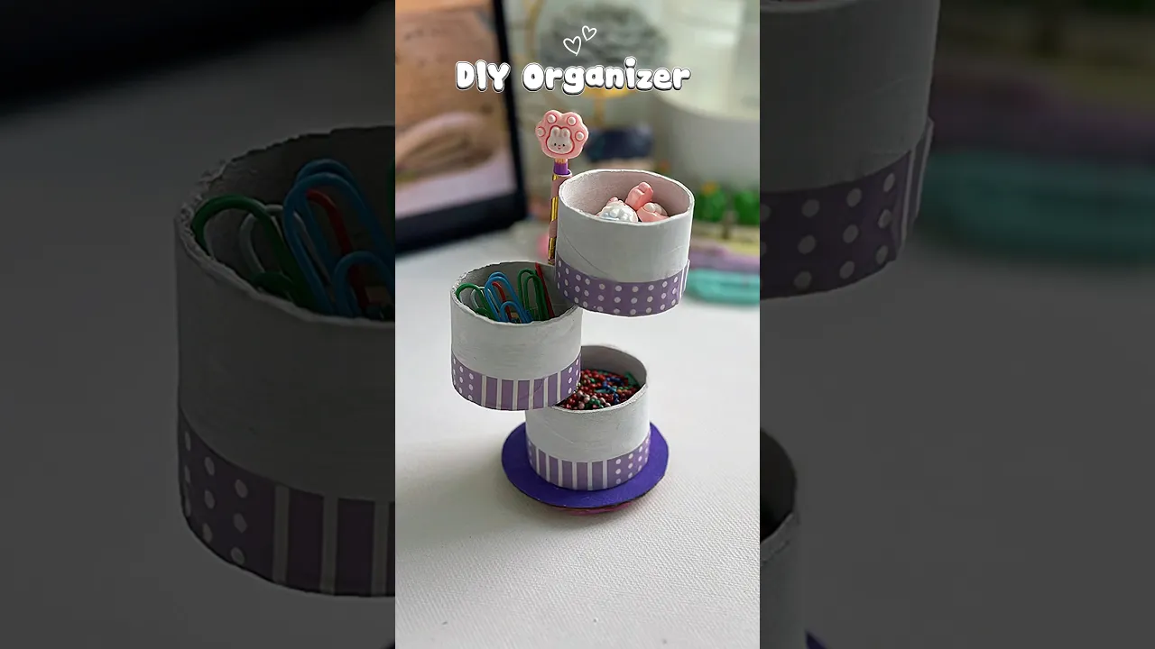 DIY Easy Organizer ideas✨#shorts #art #diy #muktaartandcraft #youtubeshorts