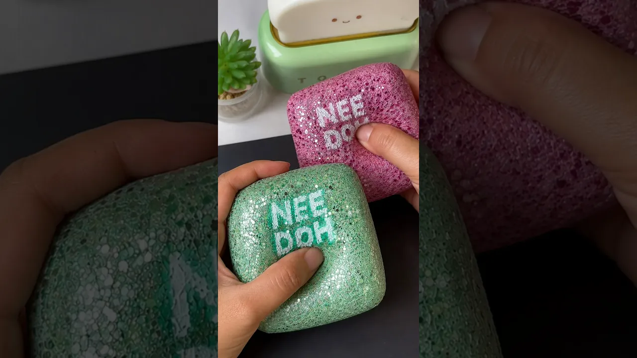 DIY Glitter Needoh Squishy ✨ ｜ So Satisfying! 😍 #papersquishy #diy #cute