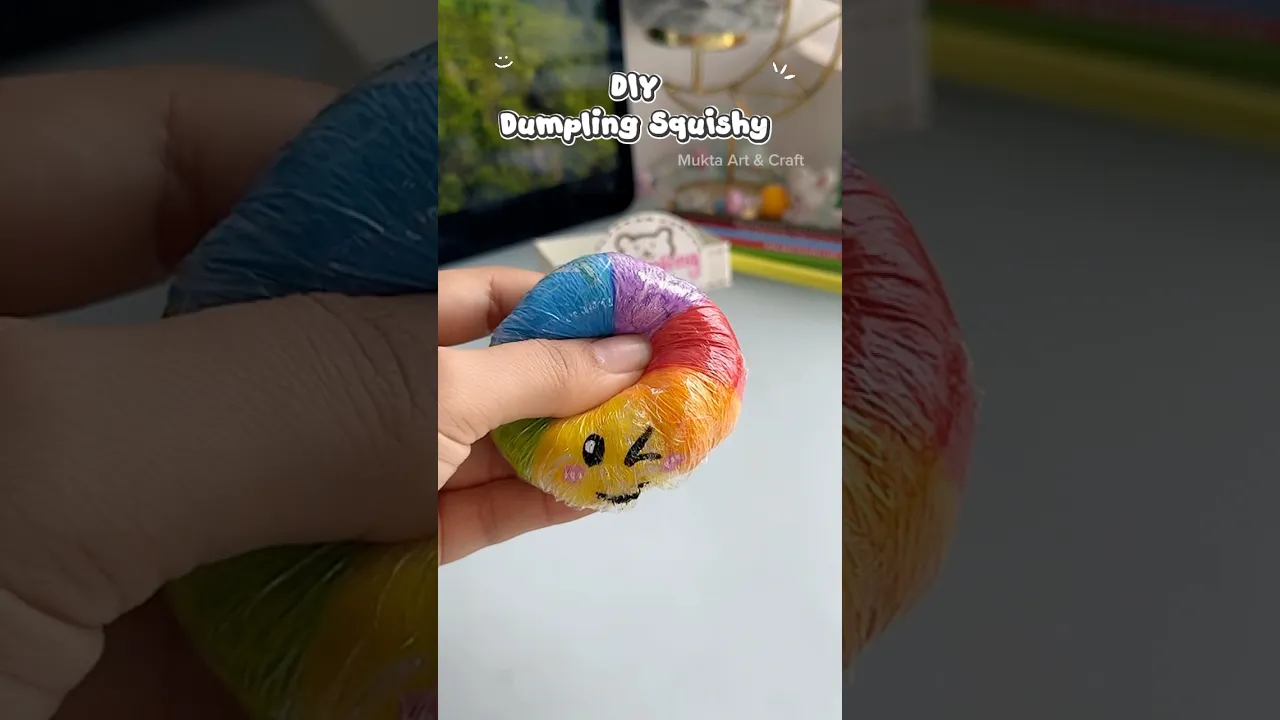 Viral Rainbow Dumpling Squishy 😱✨Try this!✨#shorts #art #diy #craft #youtubeshorts