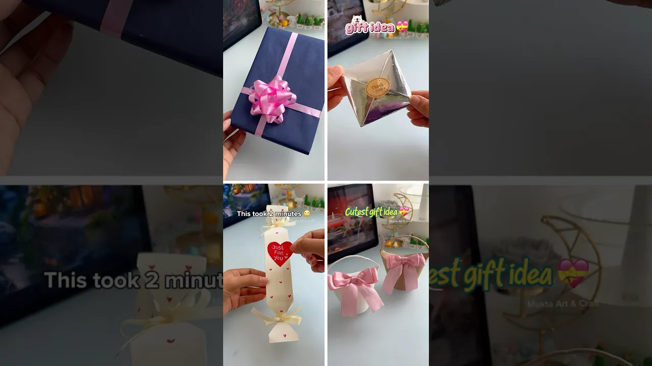 DIY 4 easy cute gift idea🎁✨#shorts #art #diy #craft #youtubeshortsviral