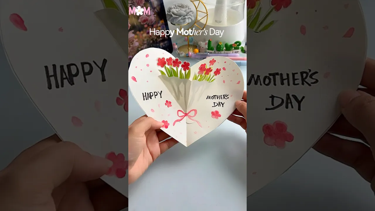 Mother’s Day Card🌸😍✨#shorts #art #diy #craft #youtubeshortsfeature