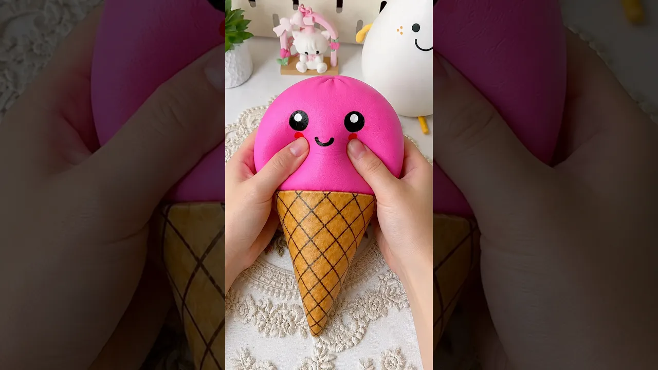 😯DIY icecream dumping squishy Challenge!？ #diy #dumpling #squishy #viral #frp #challenge